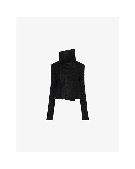 Rick Owens Black Naska Buttoned Wool-Blend Jacket
