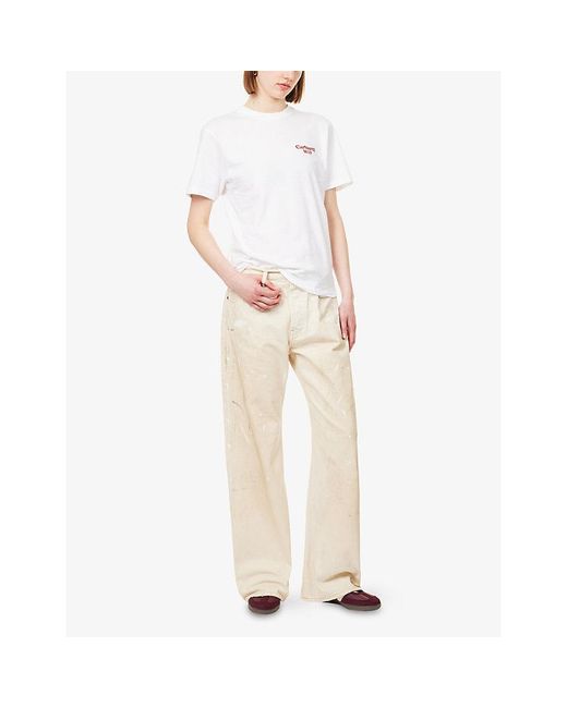 Carhartt White Spoiled Graphic-Print Cotton T-Shirt