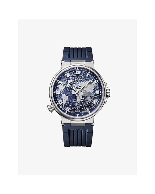 Breguet Blue Marine Hora Mundi 5557 18Ct- Automatic Watch 43.9Mm for men