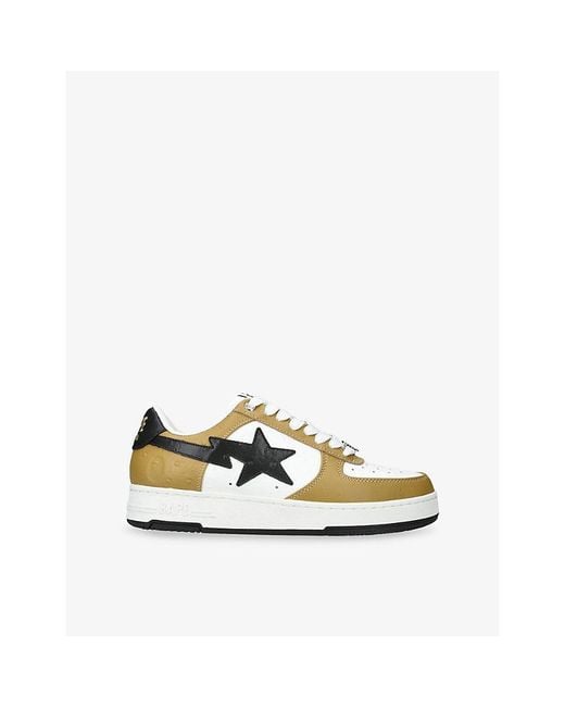 A Bathing Ape Metallic Bape Sta #3 M2 Leather Trainers for men