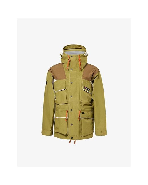 Berghaus Green Trango Logo-Patch Waterproof Woven Jacket for men