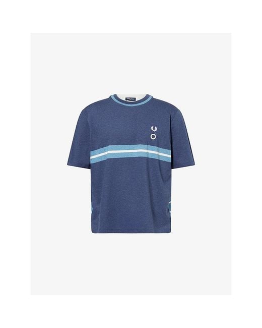 Fred Perry Blue X Craig Logo-Embroidered Cotton T-Shirt for men