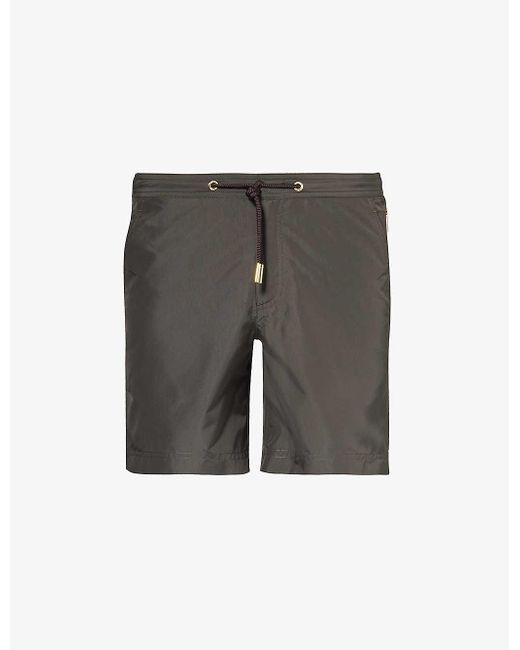 Orlebar Brown Gray Bulldog Elasticated-waist Recycled-polyester Swim Shorts for men