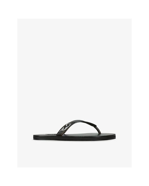Ancient Greek Sandals Black Saionara Leather And Jelly Sandals