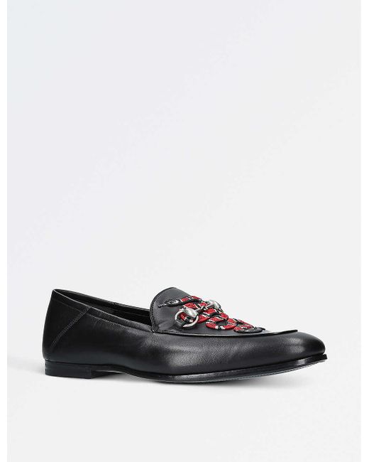 Gucci leather loafer deals with kingsnake