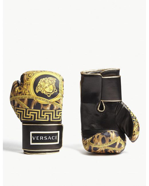 Versace Multicolor Lamyland Leather Boxing Gloves for men