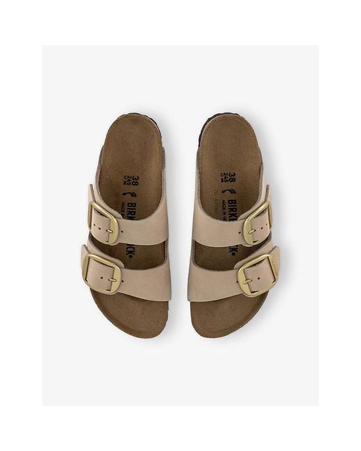 Birkenstock Natural Arizona Double-Strap Leather Sandals