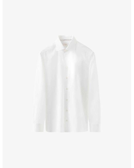 Eton of Sweden White Elevated-twill Regular-fit Cotton Shirt for men