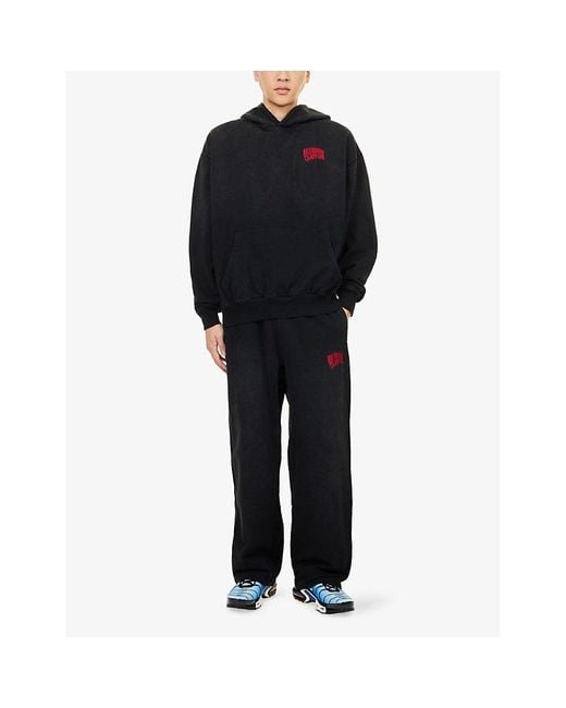 BBCICECREAM Black Over Arch Logo-Print Cotton-Jersey Joggers for men