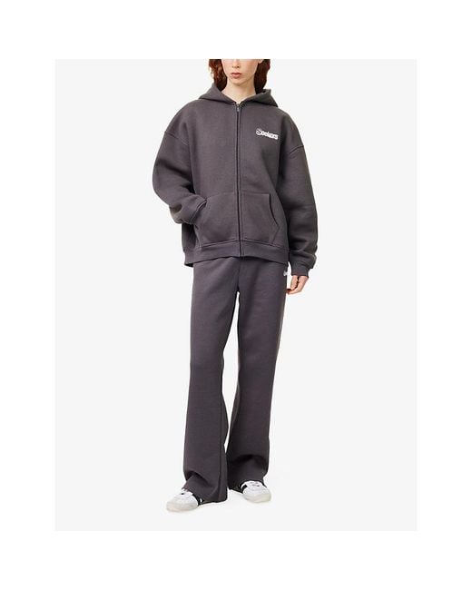 Sisters & Seekers Gray Seekers Sports Cotton-Blend Jogging Bottoms