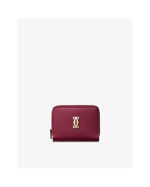 Cartier Red C De Leather Wallet