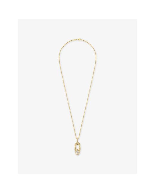 Boucheron White Serpent Bohème 18Ct- And 0.32Ct Brilliant-Cut Diamond Pendant Necklace