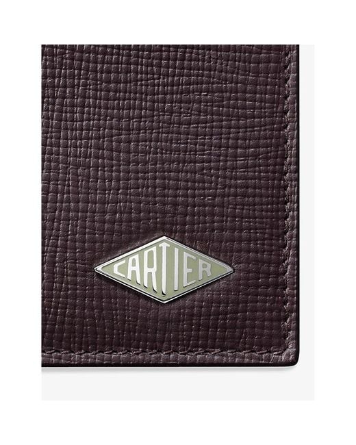 Cartier Brown Losange De Zipped Leather Card Holder