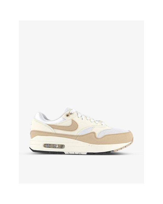 Nike Air Max 1 Leather Low-top Trainers in White | Lyst