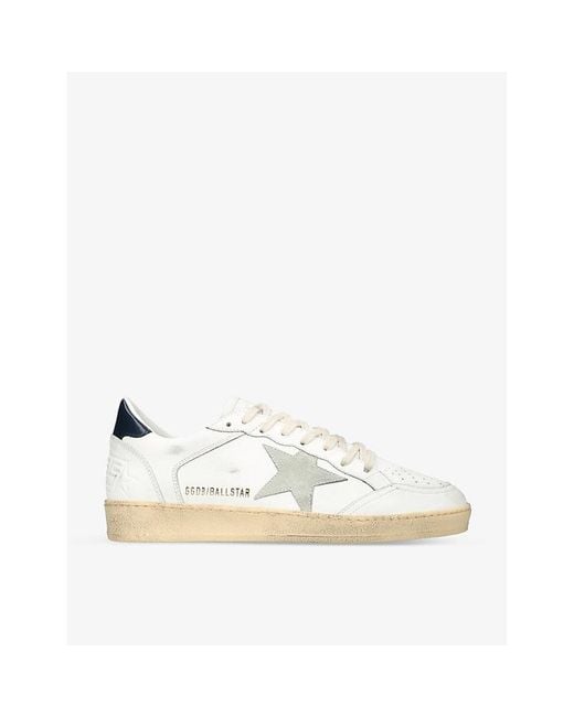 Golden Goose Deluxe Brand White Ballstar Low-Top Leather Trainers for men