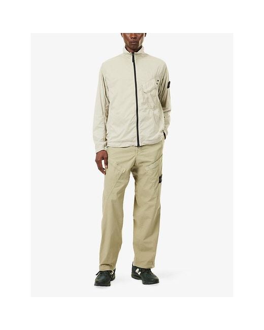 Stone Island White Ultralight Nylon Jacket for men