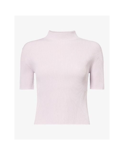 CFCL Pink Portrait Short-Sleeve Knitted Top