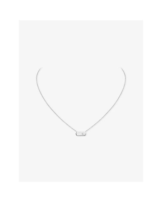 Messika White Move Uno 18Ct And 0.02Ct Diamond Necklace