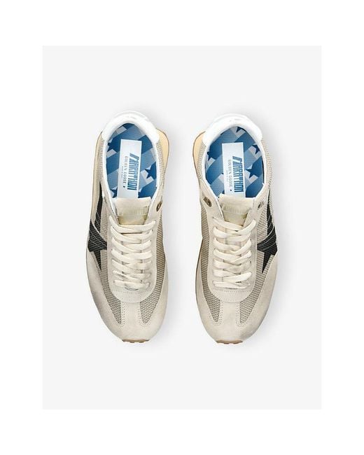 Golden Goose Deluxe Brand White Marathon Mesh And Suede Trainers for men