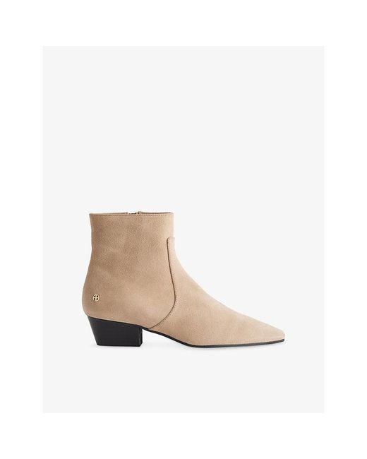 Anine Bing Natural Freya Suede Ankle Boots