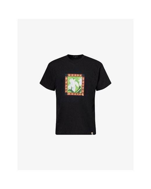 Carhartt Black Julia Klenovsk Graphic-Print Cotton T-Shirt for men
