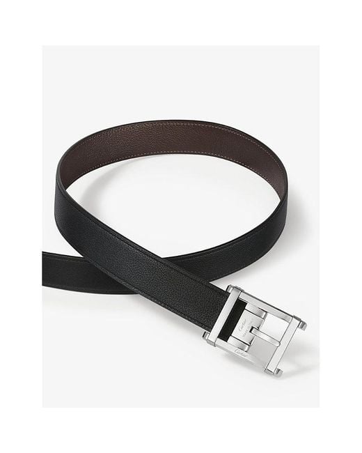 Cartier Black Tank Chinoise Reversible Leather Belt