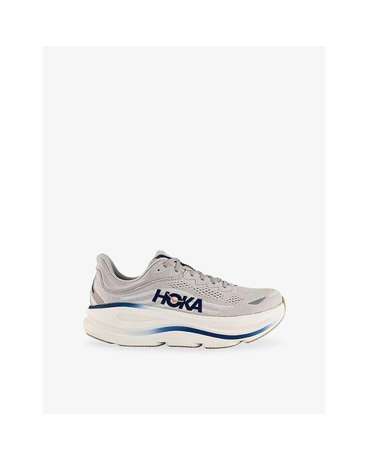 Deckers Hoka White Bondi 9 Mesh Trainers for men