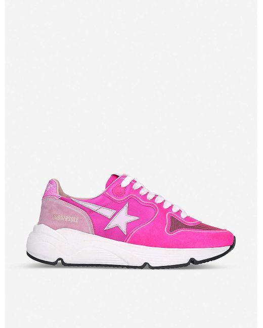 Golden Goose Deluxe Brand Pink Running Sole Sneakers
