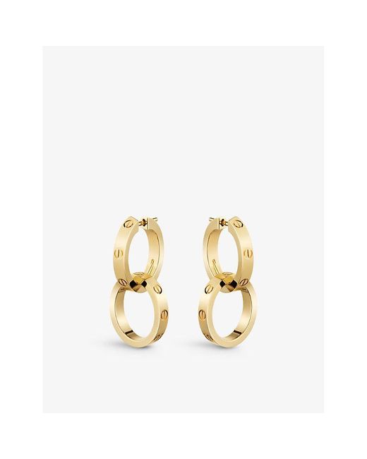 Cartier Metallic Love 18ct Yellow-gold Hoop Earrings