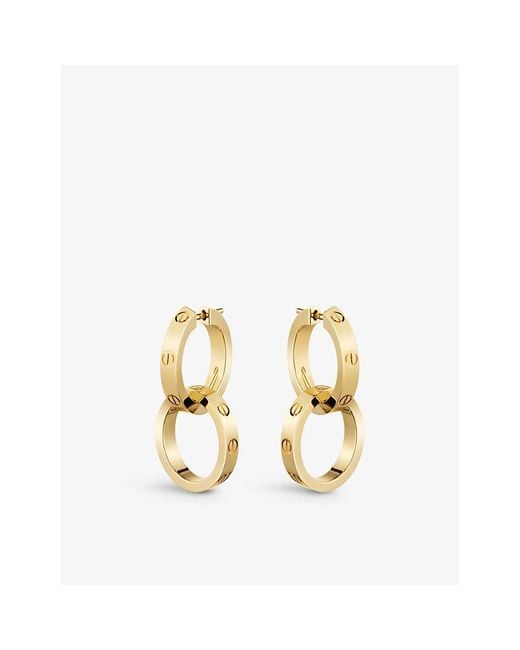 Cartier Metallic Love 18Ct- Hoop Earrings