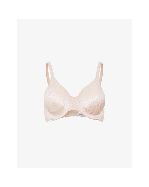 Wacoal White Back Appeal Polka-Dot Soft-Cup Stretch-Woven Bra