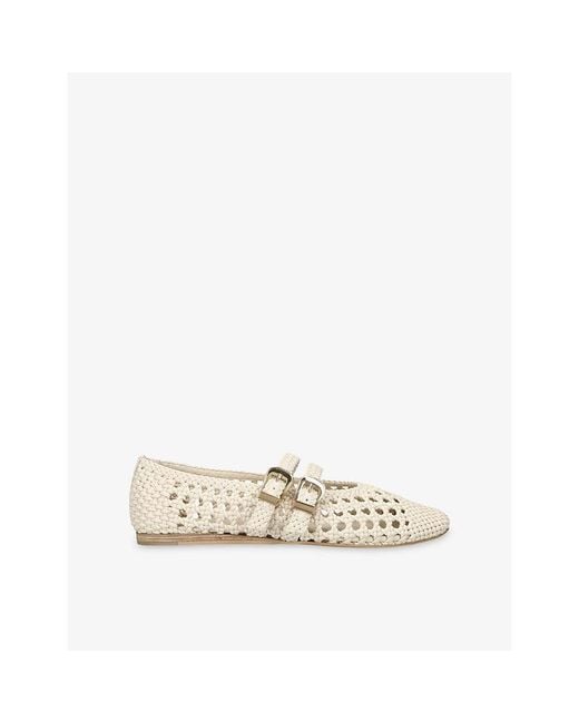 Dolce Vita Natural Baylee Grommet Leather Ballet Flats
