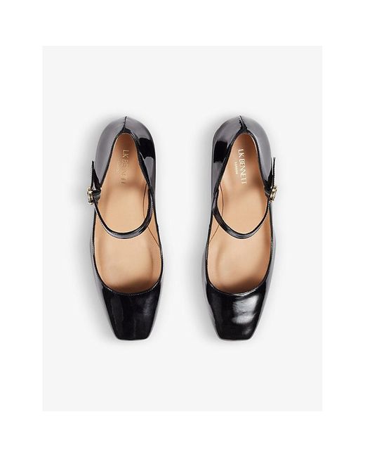 L.K.Bennett Black Winter Patent-leather Mary Jane Courts