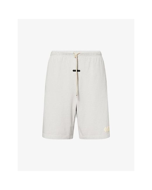 Fear Of God White 90's Logo-Print Cotton-Jersey Shorts for men