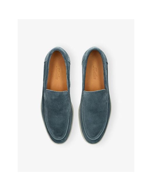 Aurélien Blue Yacht Suede Loafers for men