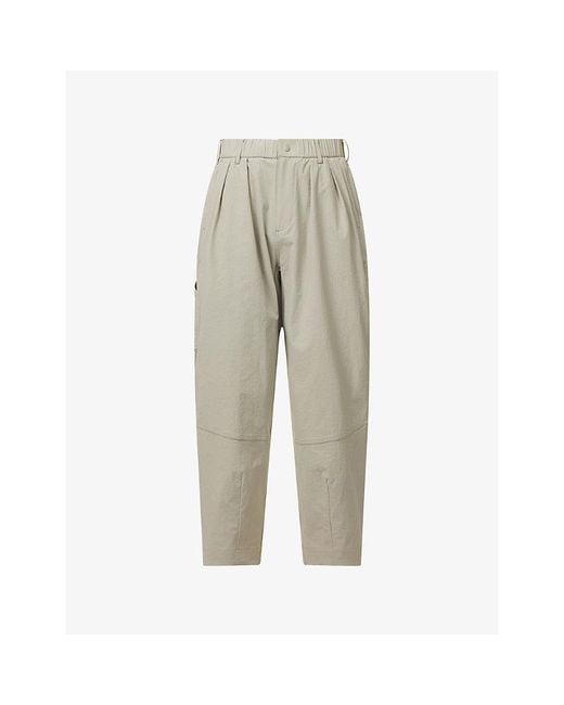 Manors Gray Greenskeepers Tapered-Leg Stretch-Woven Trousers for men
