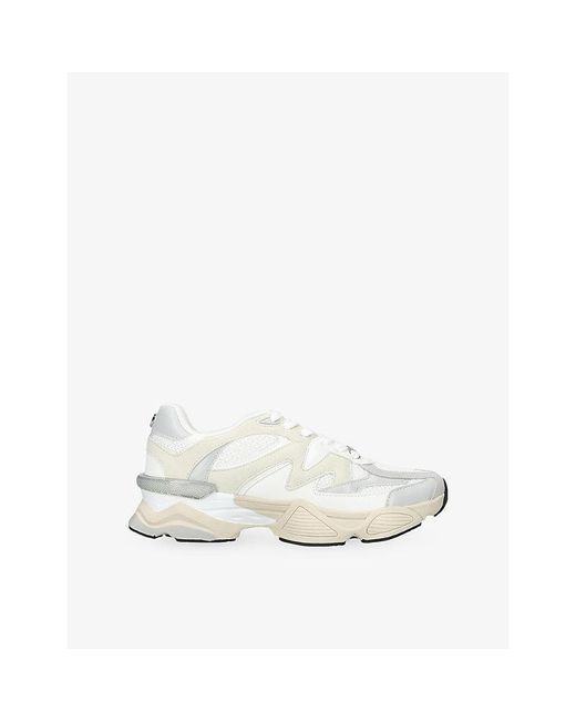 Steve Madden White Speeder Woven Trainers