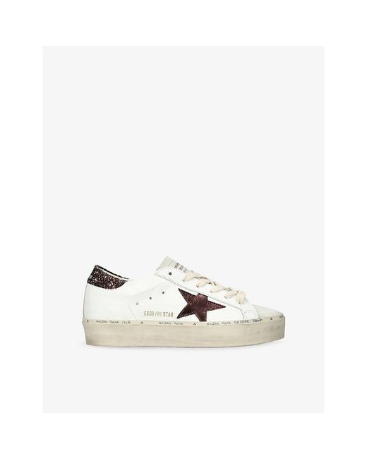 Golden Goose Deluxe Brand Natural Hi Star Leather Low-Top Trainers