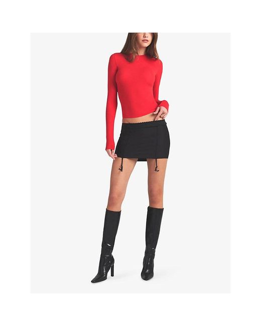 Skims Red Fits Everybody Long-Sleeve Jersey T-Shirt