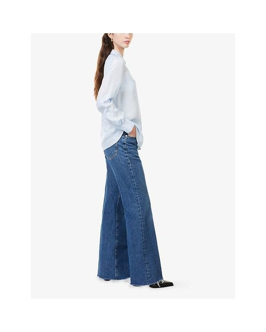 FRAME Blue The Lax Flared Denim Jeans