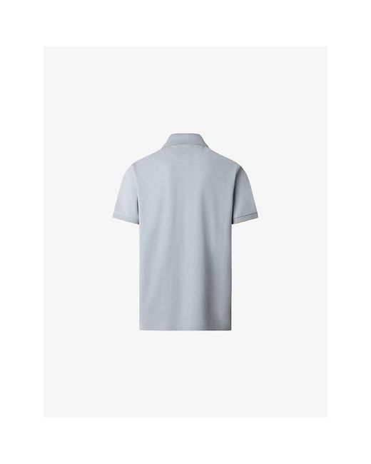 Hackett Blue Tipped-Collar Classic-Fit Cotton-Piqué Polo Shirt for men