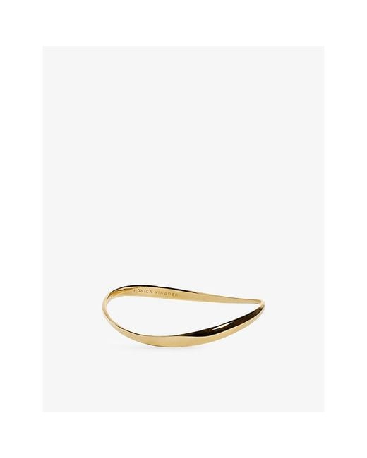Monica Vinader White Swirl 18Ct Vermeil Bangle