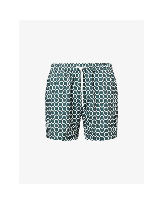 Raith Blue Brezza Wave Swim Shorts for men