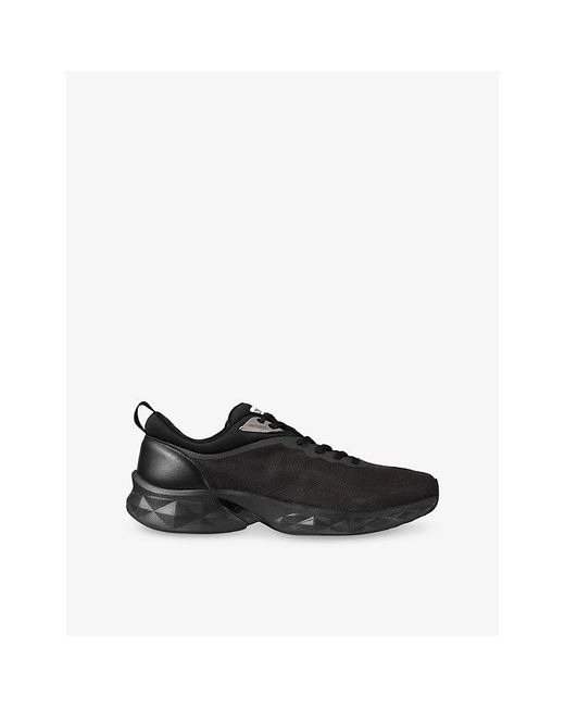 Jimmy Choo Black Diamond Run Knit Jacquard Woven Trainers for men