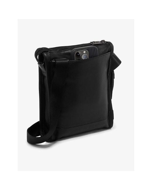 Tumi Black Alpha 3 Small Leather Cross-body Bag for men
