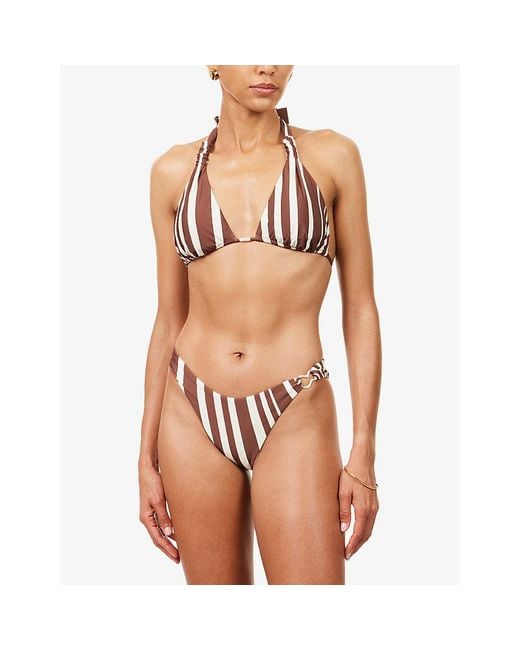 Seafolly Red Coastline Triangle Bikini Top