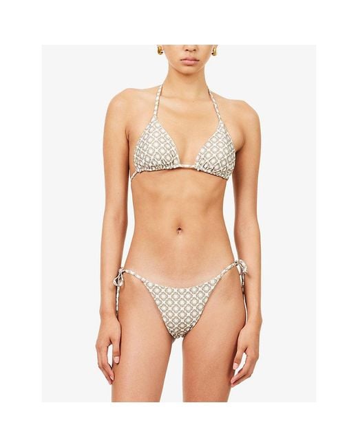 Cheap Monday White Palma Triangle Bikini Top