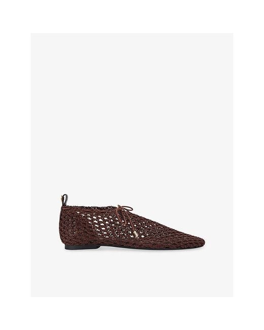 KG by Kurt Geiger Brown Notty Woven Ballet Flats
