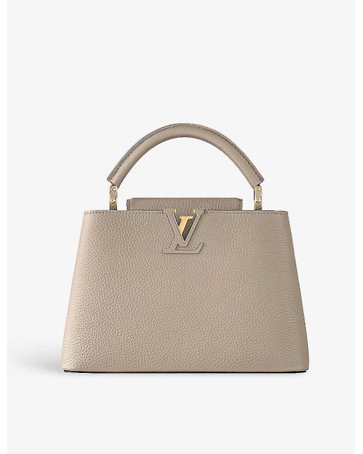Louis Vuitton Natural Capucines Bb Leather Top-handle Bag