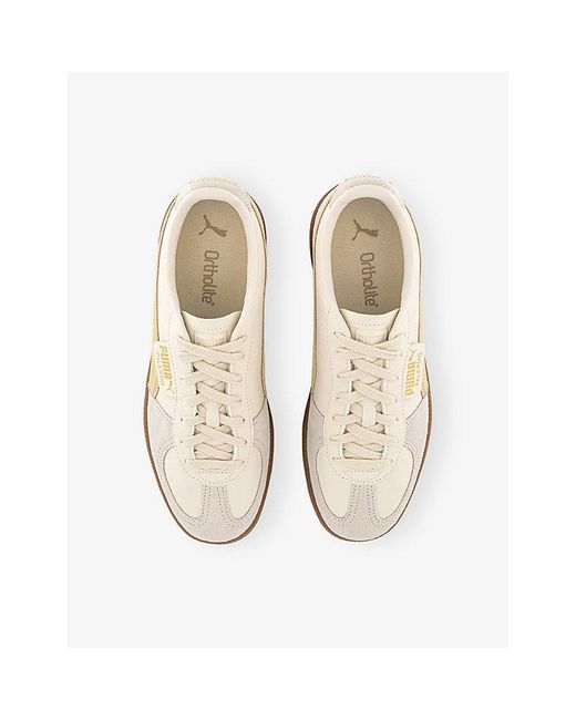 PUMA Natural Palermo Suede Low-Top Trainers for men